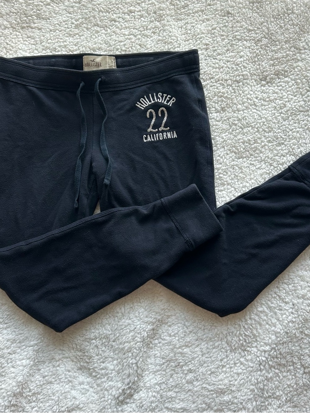 Hollister Dark Navy Drawstring Jogger Sweatpants
